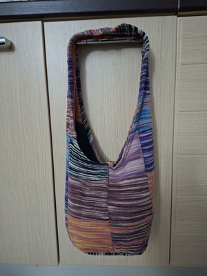 Boho crossbody bag used, multicolor, cotton
