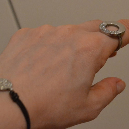 Women's stainless steel ring like new, silver color