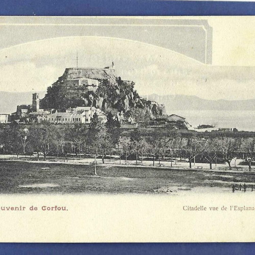 Corfu Old Fortress postcard used