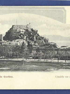 Corfu Old Fortress postcard used