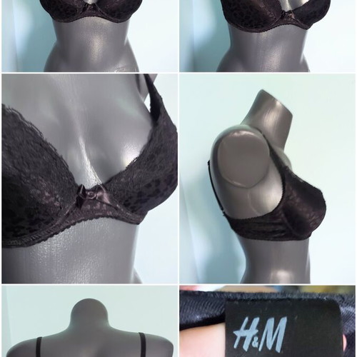 H&M Vintage Pushup Wonder Bra Black, like new, 2 pcs