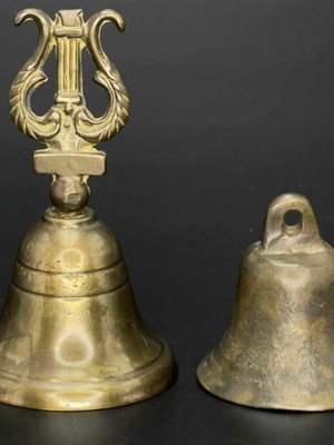Vintage handmade brass bells used, pack of 2 pieces