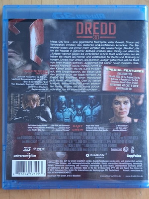 Dredd 3D Blu-ray with German subtitles