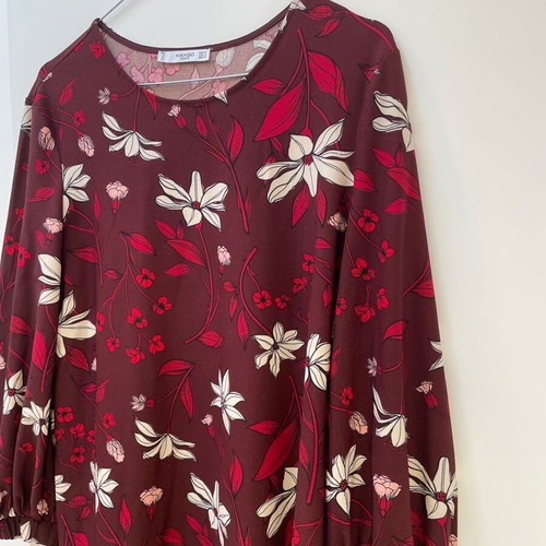 Mango autumn dress size M red, new