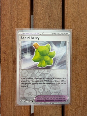 Babiri Berry Pokemon Tool Reverse Holo like new