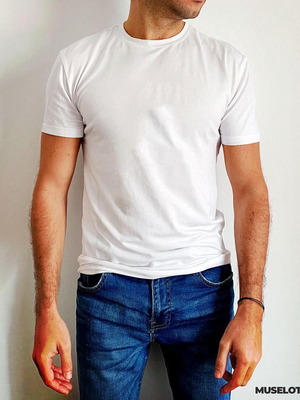 Men's cotton t-shirts pack of 6 XL white new