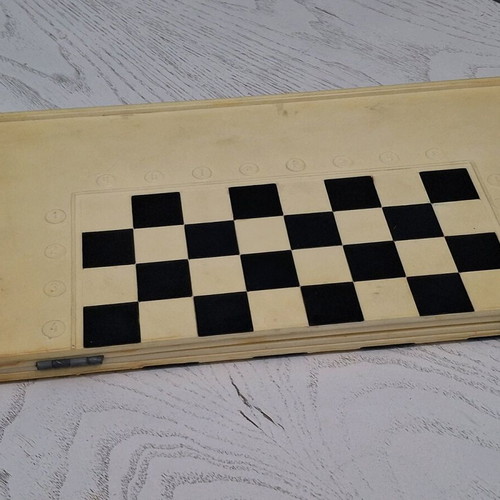Backgammon and checkers used, travel size, plastic