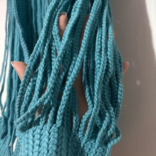 Knitted cardigan new, blue