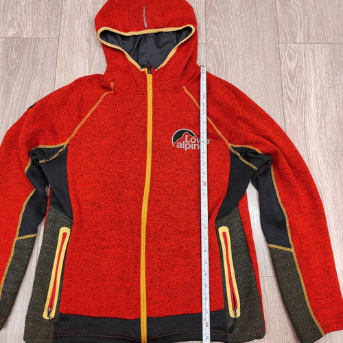 Lowe Alpine technical fleece jacket size M like new, red and orange