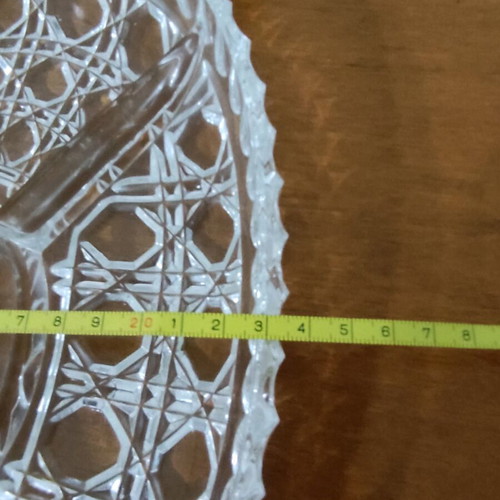Large crystal platter like new for nuts