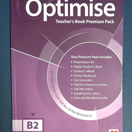 Optimise B2 Teacher's Book like new, Macmillan Education, English