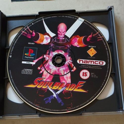 Soulblade PlayStation (PS1) game, Namco, complete set with manual