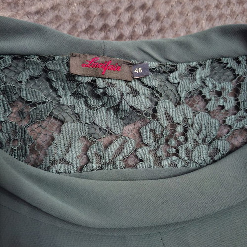 Lucifair women's blouse with lace emerald size 48 like new
