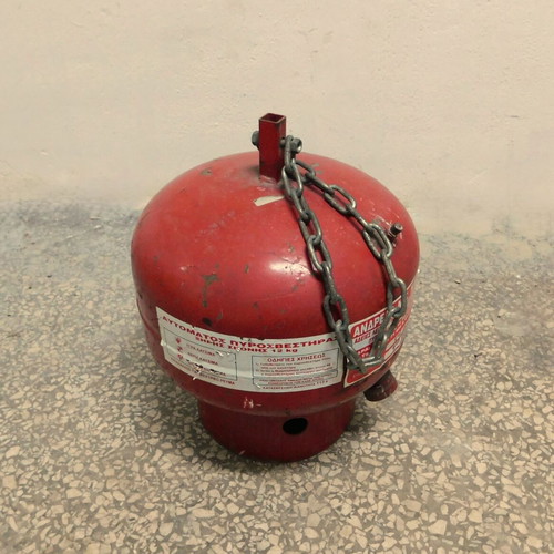Ceiling fire extinguisher 12 kg used, dry powder