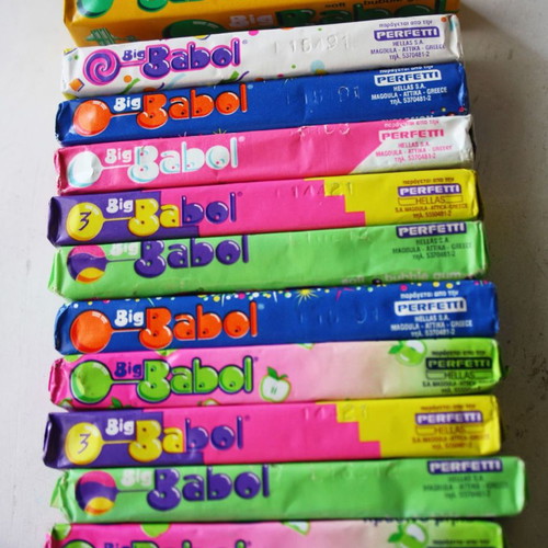 Big Babol gum new, 25 old sealed packs 1980-1990