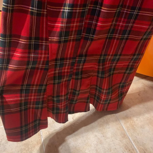 Zara vintage checkered dress like new, size L, black and red