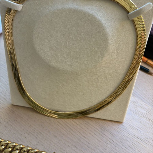 Heringbone Chain 18K Gold MMIJEWLLERS New