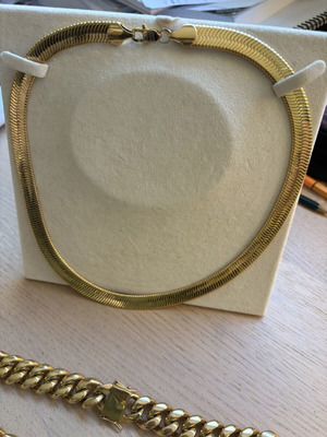 Heringbone Chain 18K Gold MMIJEWLLERS New