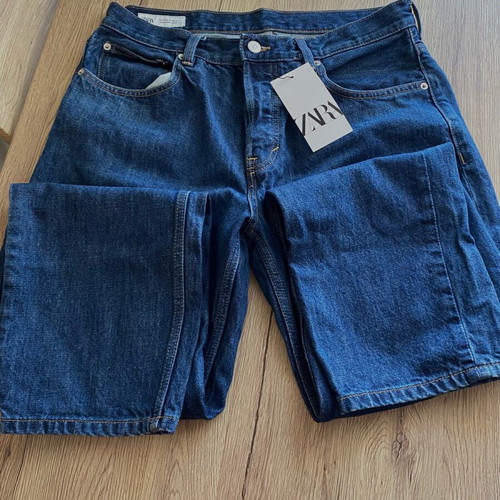 Zara Blue Denim Jeans Size 42 New