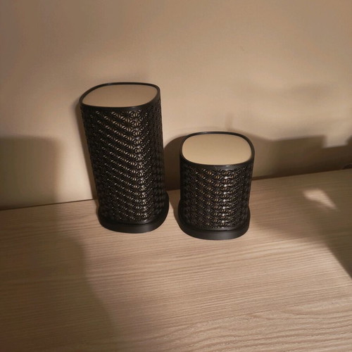 Kumiko LED lamp 18cm like new, Japanese design ambient light 3d printed
