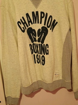 Champion vintage boxing university sweatshirt used, white beige XL
