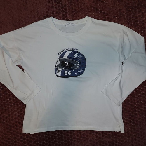 Mango children's shirt size 9 years like new, white