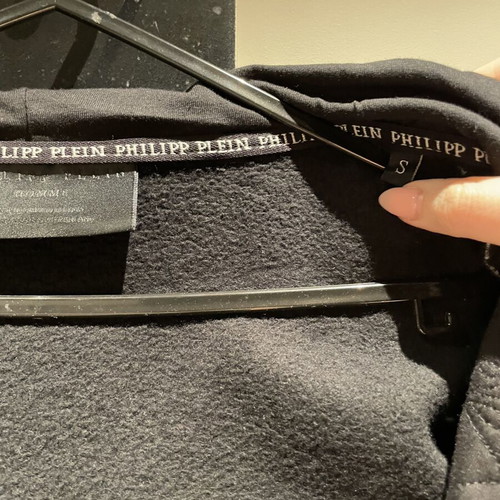 Philipp Plein Jacket with Hoodie used, black, size S