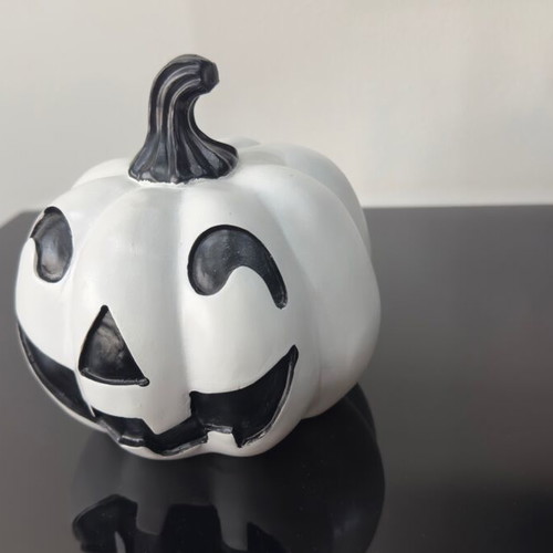 Decorative Halloween pumpkin black and white minimal style like new