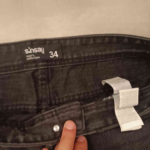 Sinsay Men's Black Denim Bermuda Shorts New Size 34
