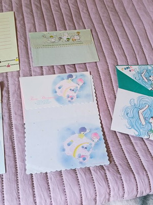 Vintage σετ αλληλογραφίας Sanrio Little Twin Stars σαν καινούργιο 80s/90s