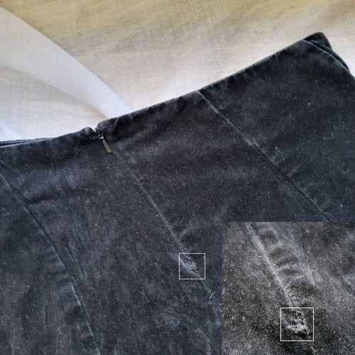 Velvet vintage y2k whimsigoth grunge skirt black, used, size M