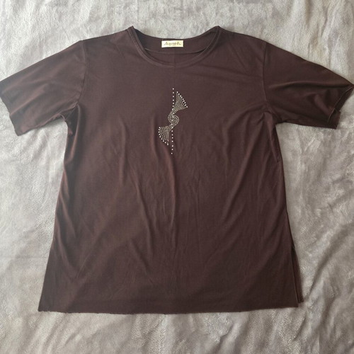 Women's short-sleeve blouse brown size XXL like new