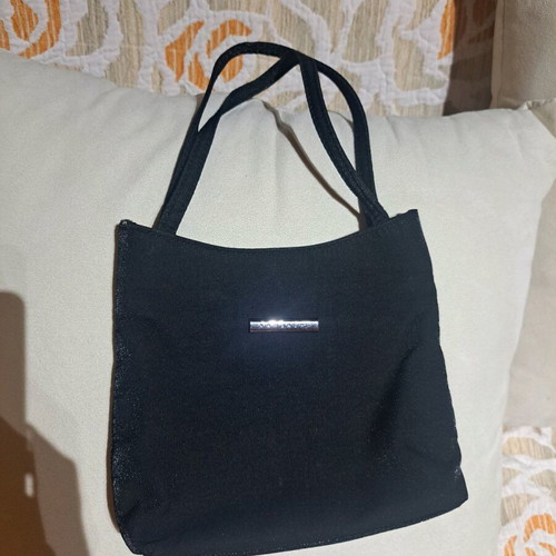Small satin handbag like new, black