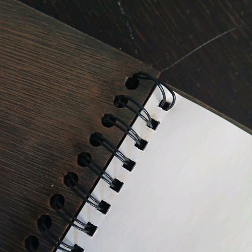 Iron notebook like new with embossed designs and magnet