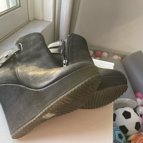 Aldo boots used, black leather, size 38