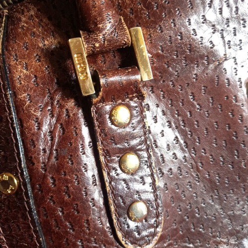 KEM handbag burgundy brown used in good condition
