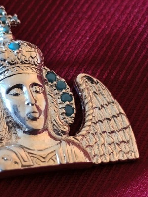 Ασημένιο φυλαχτό αχρησιμοποίητο με τον Ταξιάρχη Μιχαήλ Μανταμάδου