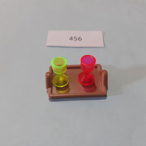 Playmobil tray and glasses 456 like new