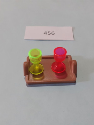 Playmobil tray and glasses 456 like new