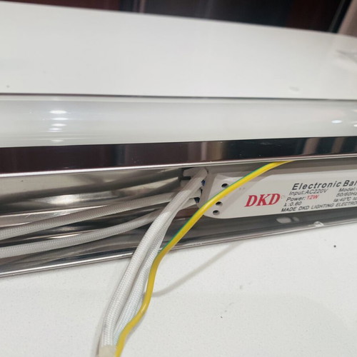 Bathroom wall light with T4 fluorescent lamp used