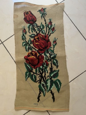 Handmade textile painting frame like new, 0.55x0.28 m