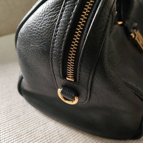 Ralph Lauren black leather boston bag hand-held like new
