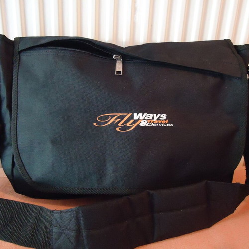 Black shoulder bag new with flap and zipper