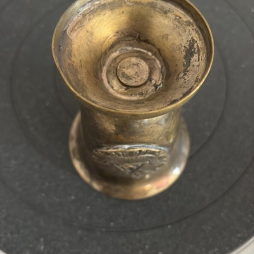 Vintage Masonic brass goblet