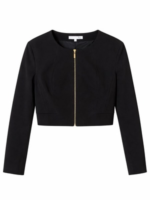 Black Sporty Cropped Jacket size M like new