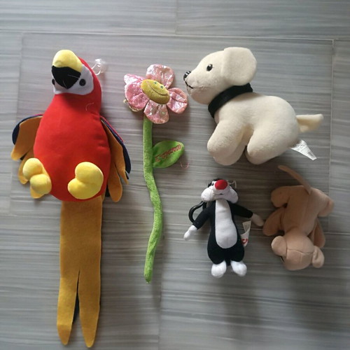 Stuffed toys like new, pack of 5 pieces