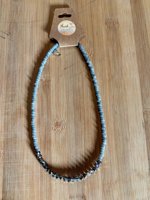 Galini tou Ouranou Necklace like new with blue beads and crystals