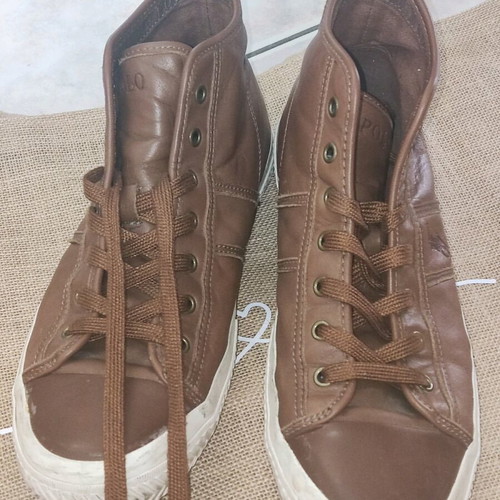 Polo Ralph Lauren Tremayne Deep leather shoes like new, size 43, beige