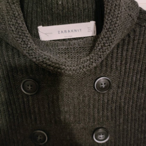 ZARA blouse dress used, knitted, dark gray, size M