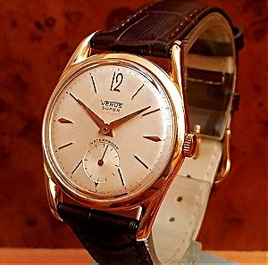 Swiss Venus Super Vintage 1955 - Gold Plated - Ανδρικό κουρδιστό ρολόι χειρός.
